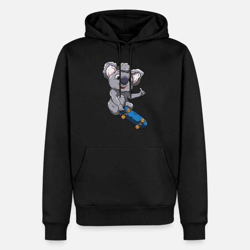 Skateboard Koala Skater - Sweat à capuche Premium bio Homme - noir