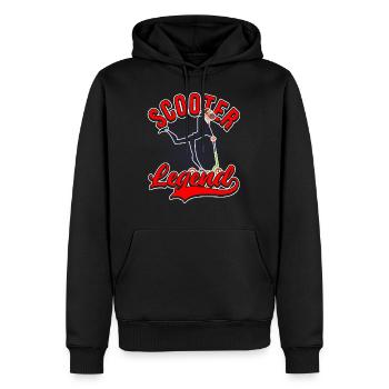 Scooter Legend E-Scooter Scootering Retro - Männer Premium Bio Hoodie - Schwarz - Vorne - Nico (187cm)