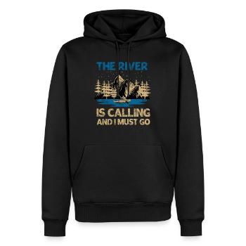 Kanu Kajak Kajakfahrer Kanu - Männer Premium Bio Hoodie - Schwarz - Vorne - Nico (187cm)