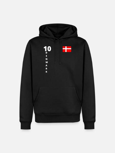 Denmark Football Danish flag Scandinavian - Men’s Premium Organic Hoodie - black
