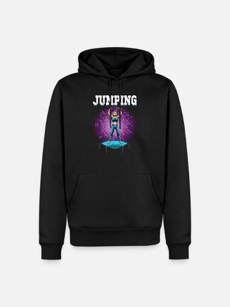 Jumping Trampolin Trendsport Fitness Damen Sport - Männer Premium Bio Hoodie - Schwarz