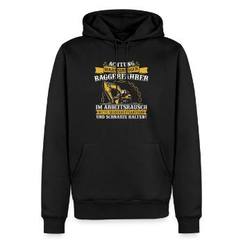 Baggerfahrer Baggerführer Baggern Bagger Geschenk - Männer Premium Bio Hoodie - Schwarz - Vorne - Nico (187cm)