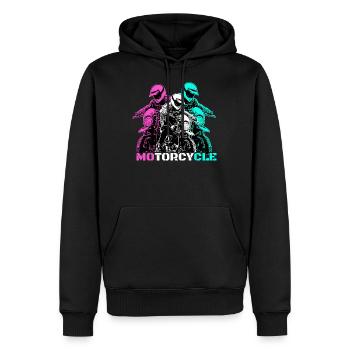 Motorcycle Lifestyle / Motorrad / Motorräder biker - Männer Premium Bio Hoodie - Schwarz - Vorne - Nico (187cm)