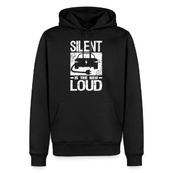 Electric car Electric car Electric drive funny saying - Men’s Premium Organic Hoodie - black - Front - Nico (187cm)