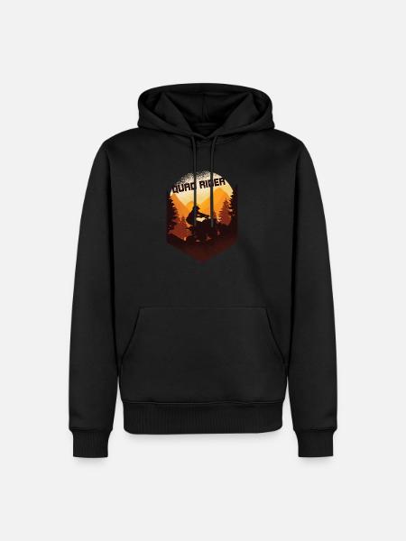 Quad in the beautiful nature - Men’s Premium Organic Hoodie - black