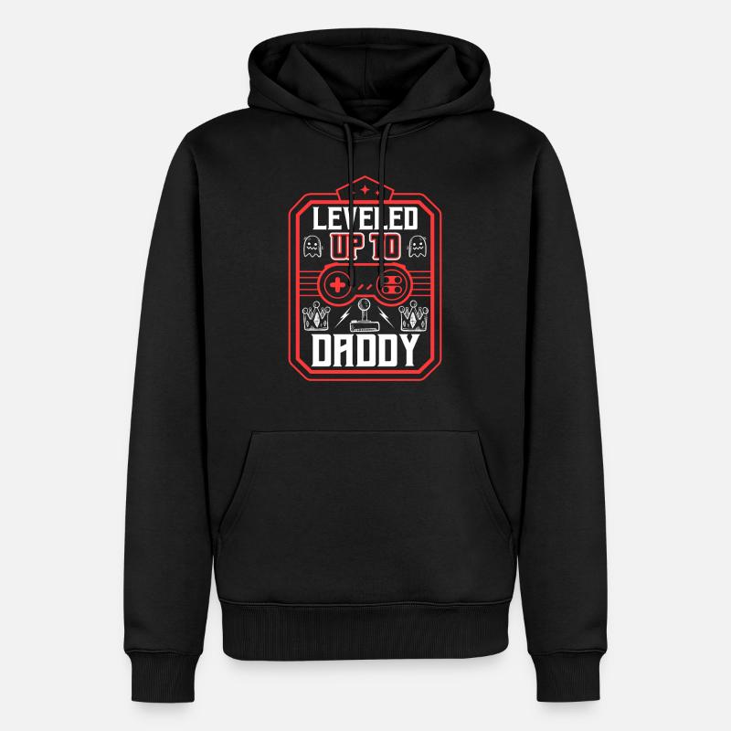 Leveled Up To Daddy - Sweat à capuche Premium bio Homme - noir