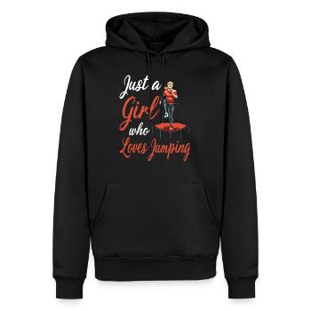 Jumping Trampolin Trendsport Fitness Damen Sport - Männer Premium Bio Hoodie - Schwarz - Vorne - Nico (187cm)