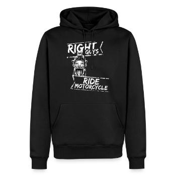 Motorcycle Lifestyle / Motorrad / Motorräder biker - Männer Premium Bio Hoodie - Schwarz - Vorne - Nico (187cm)