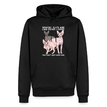 Sphynx Chats Sphinx | Cadeau de propriétaire de chat - Sweat à capuche Premium bio Homme - noir - Devant - Nico (187cm)
