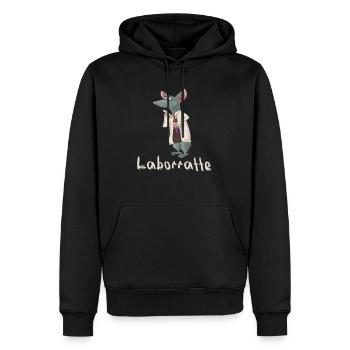 Laborratte Forscher Wissenschaftler Laborant - Männer Premium Bio Hoodie - Schwarz - Vorne - Nico (187cm)