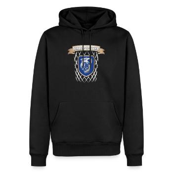 Hessischer Äppler, Apfelwein - Männer Premium Bio Hoodie - Schwarz - Vorne - Nico (187cm)