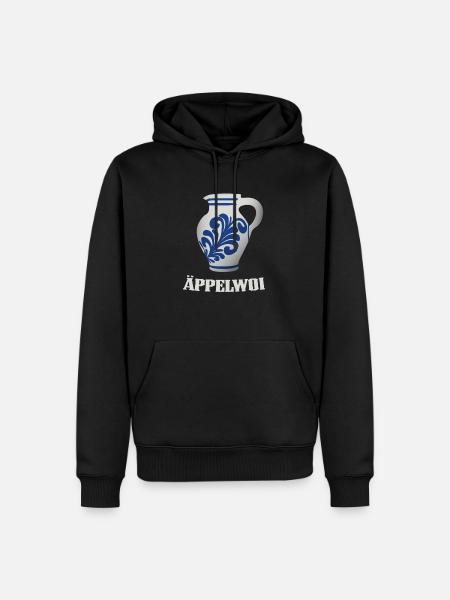 Hessischer Äppler, Apfelwein - Männer Premium Bio Hoodie - Schwarz