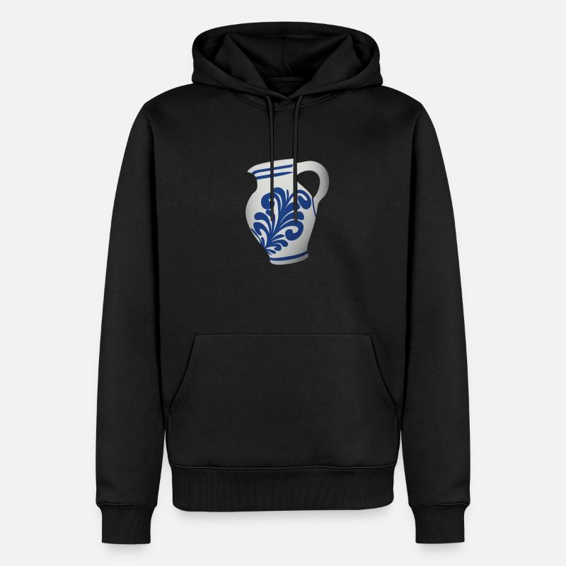 Hessischer Äppler, Apfelwein - Männer Premium Bio Hoodie - Schwarz