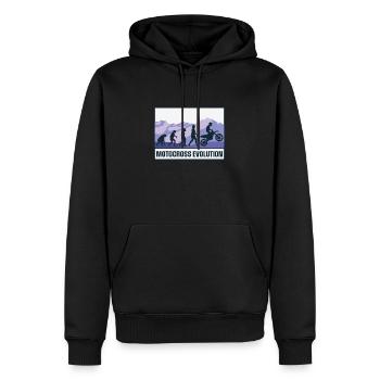 Motocross Evolution - Männer Premium Bio Hoodie - Schwarz - Vorne - Nico (187cm)
