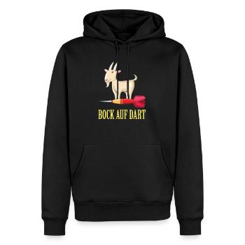Bock auf Dart Dartspieler Darten Darts Geschenk - Männer Premium Bio Hoodie - Schwarz - Vorne - Nico (187cm)