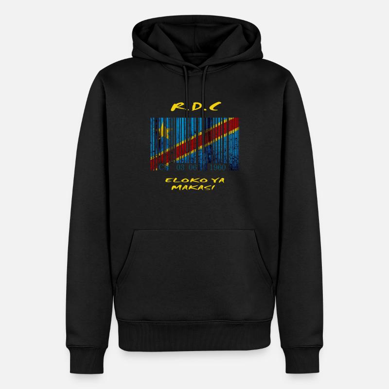 RDC CONGO ELOKO YA MAKASII - Sweat à capuche Premium bio Homme - noir