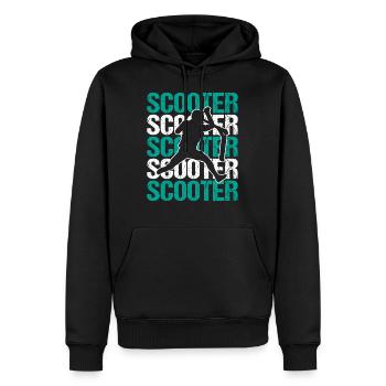 Scooter Kick-Scooter Stunt Scooter E-Scootering - Männer Premium Bio Hoodie - Schwarz - Vorne - Nico (187cm)