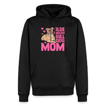 Olde English Bulldog mom cadeau propriétaire de chien - Sweat à capuche Premium bio Homme - noir - Devant - Nico (187cm)
