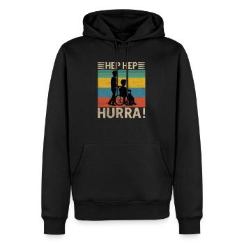 Heilerziehungspfleger HEP Vintage Retro - Männer Premium Bio Hoodie - Schwarz - Vorne - Nico (187cm)