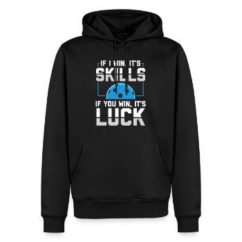 Pickleball | Pickleballspieler Geschenk - Männer Premium Bio Hoodie - Schwarz - Vorne - Nico (187cm)