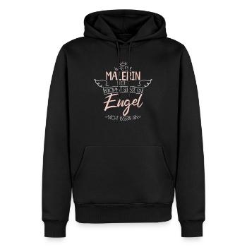 Malerin - Männer Premium Bio Hoodie - Schwarz - Vorne - Nico (187cm)