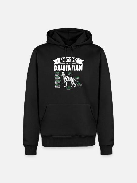 Anatomy of a Dalmatian - Men’s Premium Organic Hoodie - black