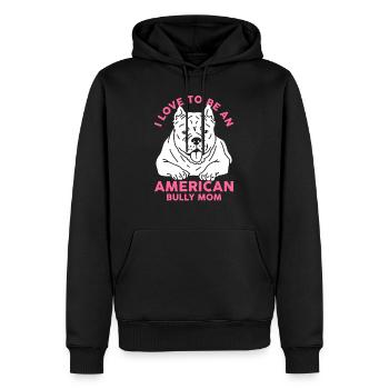 American Bully maman propriétaire de chien chien cadeau - Sweat à capuche Premium bio Homme - noir - Devant - Nico (187cm)