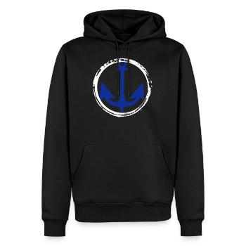 Ancre Nautique Marin Pier Mer Maritime - Sweat à capuche Premium bio Homme - noir - Devant - Nico (187cm)