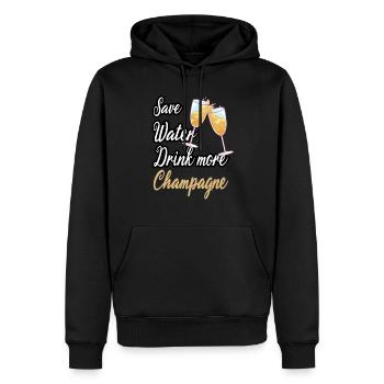 Save Water Drink - Männer Premium Bio Hoodie - Schwarz - Vorne - Nico (187cm)