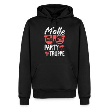 Malle Party Truppe - Männer Premium Bio Hoodie - Schwarz - Vorne - Nico (187cm)