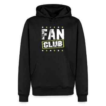 Fan Club - Sweat à capuche Premium bio Homme - noir - Devant - Nico (187cm)