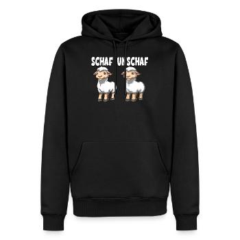 Schaf Unschaf Wortspiel Wortwitz - Männer Premium Bio Hoodie - Schwarz - Vorne - Nico (187cm)