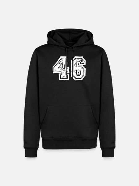 46 nombre de maillots - Sweat à capuche Premium bio Homme - noir