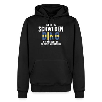 Ist So Ein Schweden Ding Schweden - Männer Premium Bio Hoodie - Schwarz - Vorne - Nico (187cm)