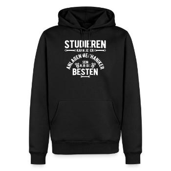 Anlagenmechaniker Handwerker Geschenkidee - Männer Premium Bio Hoodie - Schwarz - Vorne - Nico (187cm)