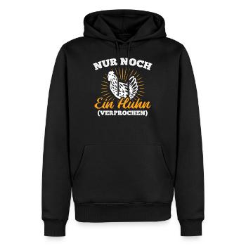 Hühner Hahn - Männer Premium Bio Hoodie - Schwarz - Vorne - Nico (187cm)