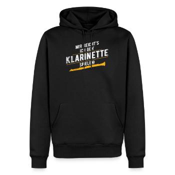 Mir Reicht's Geh Klarinette Spielen Musiker - Männer Premium Bio Hoodie - Schwarz - Vorne - Nico (187cm)
