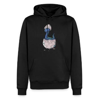 Dinosaurier - Männer Premium Bio Hoodie - Schwarz - Vorne - Nico (187cm)