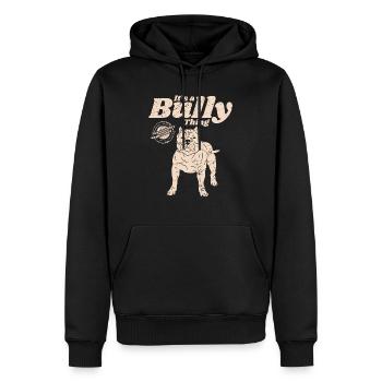 Cadeau de propriétaire de chien canin américain Bully - Sweat à capuche Premium bio Homme - noir - Devant - Nico (187cm)