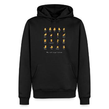 My cat yoga lesson Cats Yoga Class Cool Fun - Men’s Premium Organic Hoodie - black - Front - Nico (187cm)