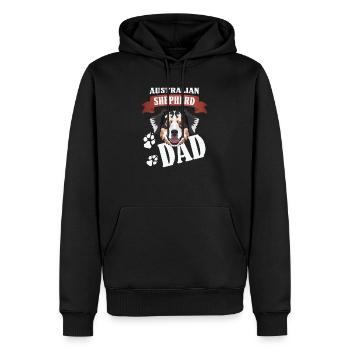 Australian Shepherd Dad, Hundepa - Sweat à capuche Premium bio Homme - noir - Devant - Nico (187cm)