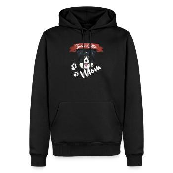 Border Collie Maman, maman chien - Sweat à capuche Premium bio Homme - noir - Devant - Nico (187cm)