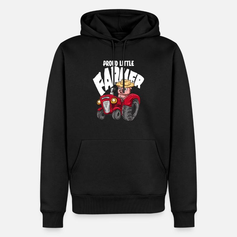 Fier petit fermier - Sweat à capuche Premium bio Homme - noir