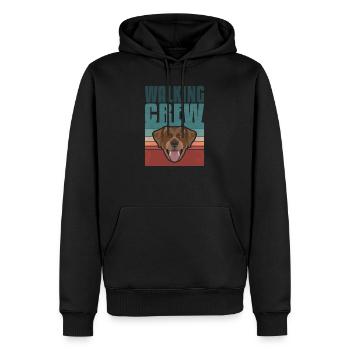 Gassi Crew, Chocolat Labrador, Lab - Sweat à capuche Premium bio Homme - noir - Devant - Nico (187cm)