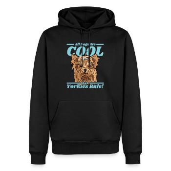 Yorkshire Terrier Yorkie propriétaire de chien cadeau - Sweat à capuche Premium bio Homme - noir - Devant - Nico (187cm)