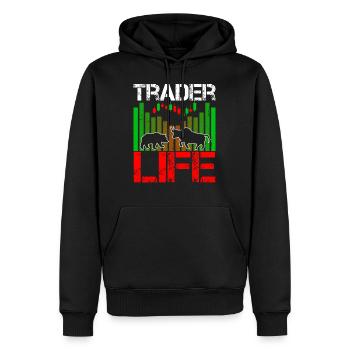 Trader Life Stock Forex Trader - Männer Premium Bio Hoodie - Schwarz - Vorne - Nico (187cm)