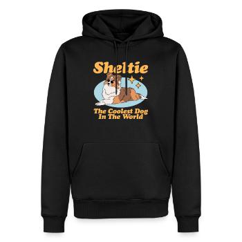 Sheltie Shetland Sheepdog Hunde Geschenk - Männer Premium Bio Hoodie - Schwarz - Vorne - Nico (187cm)