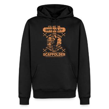 Construction d’échafaudages Échafaudages artisans chantier - Sweat à capuche Premium bio Homme - noir - Devant - Nico (187cm)