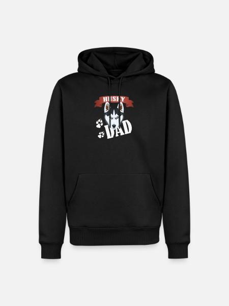 Husky dad, dog dad - Men’s Premium Organic Hoodie - black