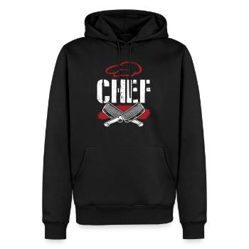 chef chef - Men’s Premium Organic Hoodie - black - Front - Nico (187cm)